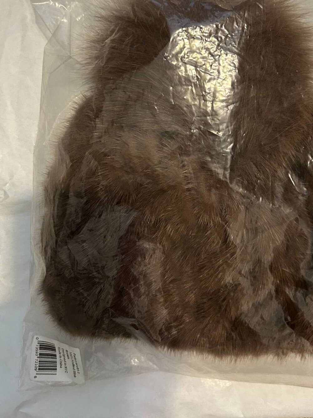 Parisa Wang Knitted Mink Beanie - Brown - Picture 7 of 10